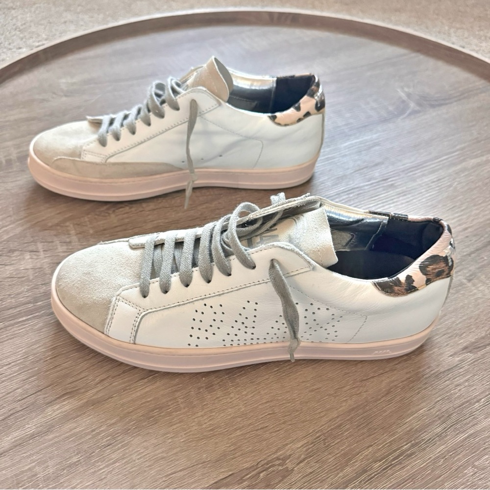 P448 Sneakers Low Top White Grey Blush Cheetah